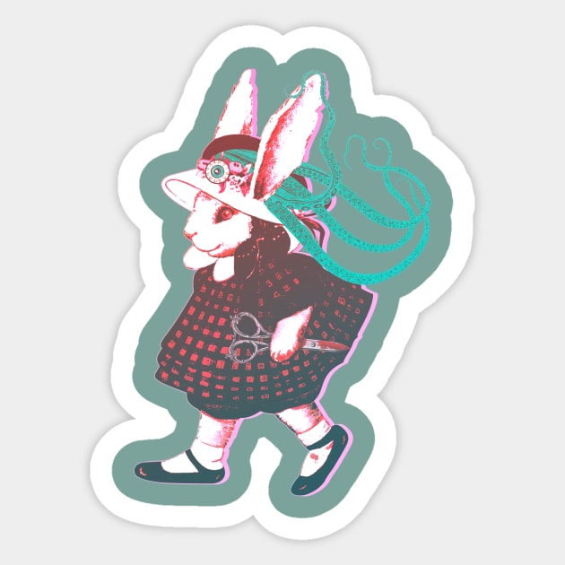 Bunny Sticker by Crowtesque